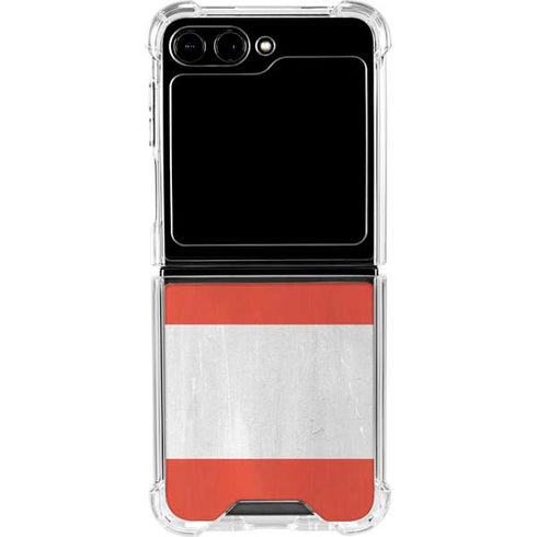 Peru Flag Distressed Galaxy Z Flip6 Clear Case